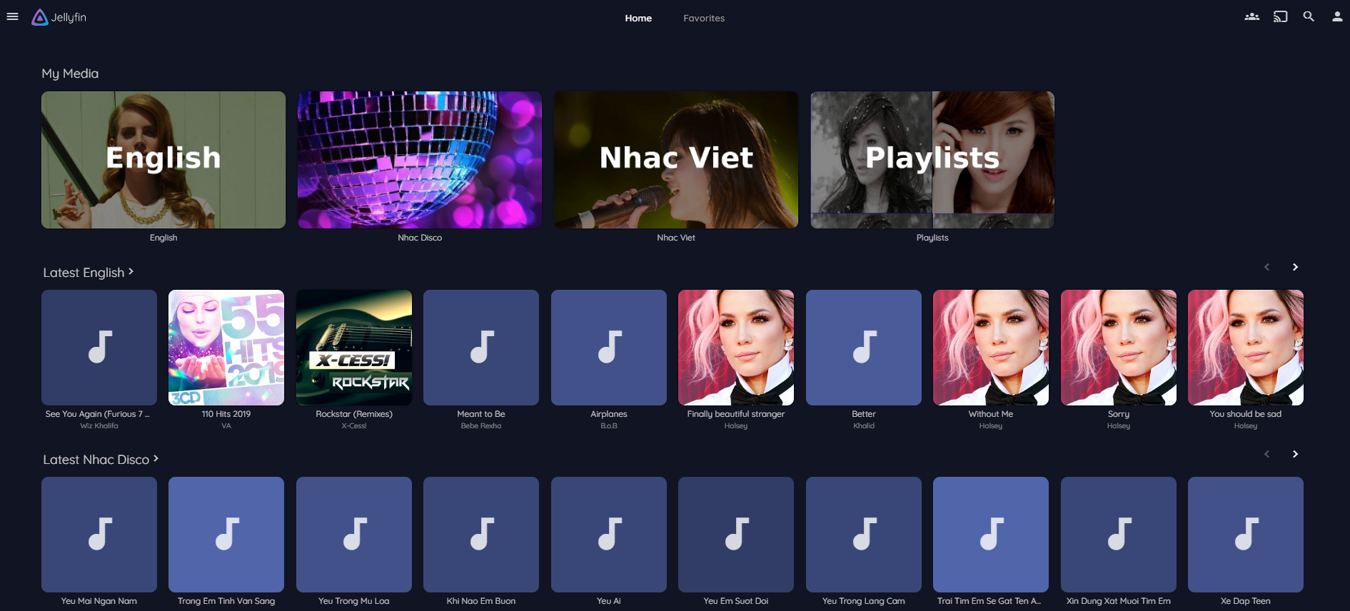 Jellyfin trên trình duyệt - Jellyfin in a web browser