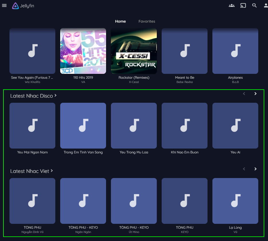 Nhạc mới trong Jellyfin - New music in Jellyfin